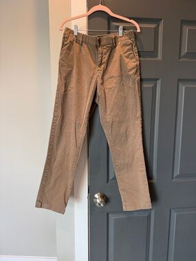 Men's Casual Straight-Leg Chino Pants - Camel Brown